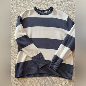 striped sweater blue white